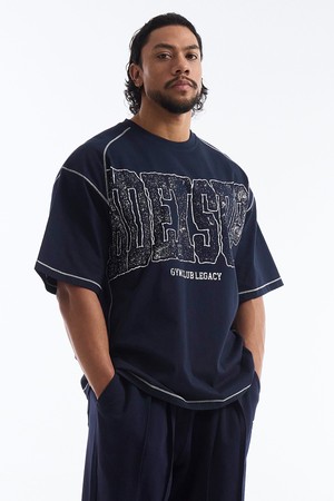 메가 와이드 숏 슬리브 (Navy)_NAVY-a