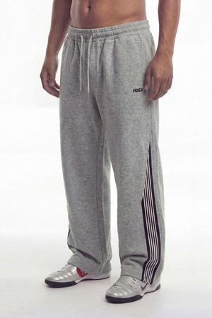 이지 커브드 트랙 스웨트 팬츠 (Melange Gray)_GREY-a
