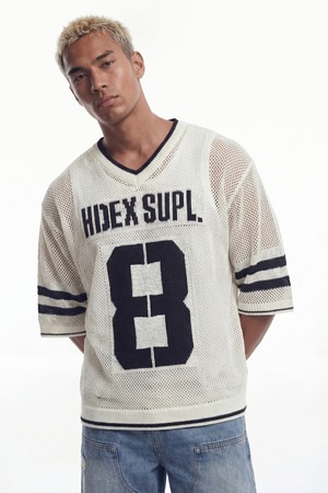 넘버8 피쉬네트 럭비 니트 (White)_WHITE-a