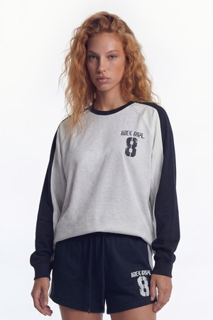 넘버8 래글런 블럭 롱 슬리브 (Melange White)_WHITE-a