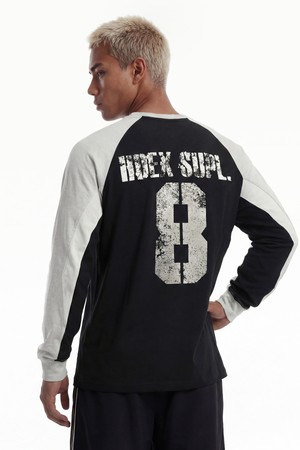 넘버8 래글런 블럭 롱 슬리브 (Black)_BLACK-a