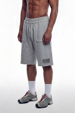 코어 컷오프 버뮤다 스웨트 쇼츠 (Melange Gray)_GREY-a