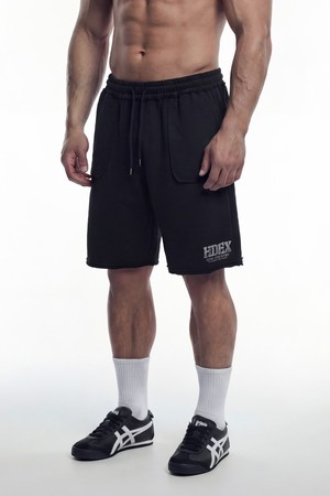 코어 컷오프 버뮤다 스웨트 쇼츠 (Black)_BLACK-a