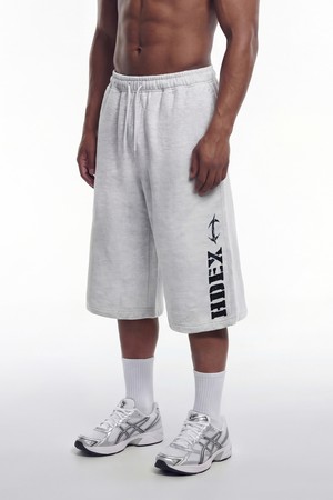 브레이크 메인로고 버뮤다 쇼츠 (Melange White)_WHITE-a