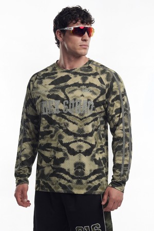 스쿼드 카모 매쉬 롱 슬리브 (Khaki Camo)_KHAKI-a