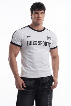 스포티 링거 머슬핏 숏 슬리브 (Melange White)_WHITE-a