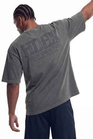 코어 백로고 자이언트핏 워싱 숏 슬리브 (Pigment Charcoal)_GREY-a