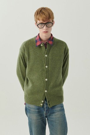 수퍼 파인 메리노 울 아틀리에 가디건 세이지 그린