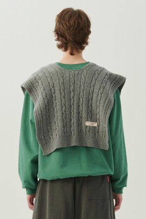 아뜨리에 텍스처 레이어리스트 니트 그레이