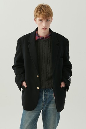 아이비 럭스 캐시미어 자켓 블랙