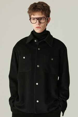테일러 실드 셔츠 자켓 블랙