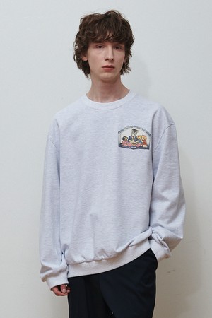 글리터 스타 빈티지 스웨트 셔츠 그레이