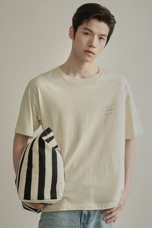 빈티지 익스플로러 워시드 반팔 티셔츠 아이보리
