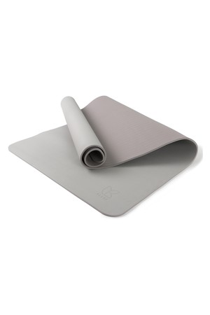아리프 TPE 와이드 양면 요가매트 8mm 보관밴드 증정 필라테스 홈트 운동_GREY-a