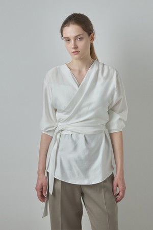 Wrap Blouse_Ivory