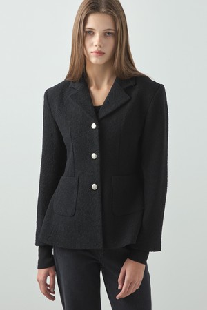 Poin Tweed Jacket_Black