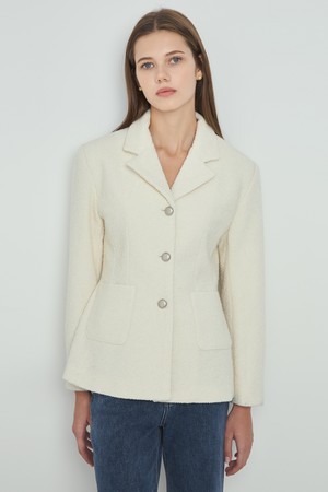 Poin Tweed Jacket_Ivory