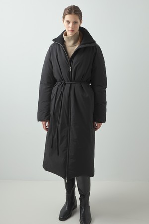 Knit Long Padding_Black