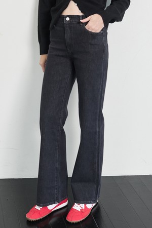 Slim Straight Denim_Washed Black