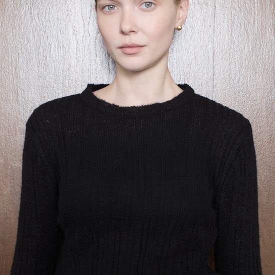 Light Rib Knit_Black