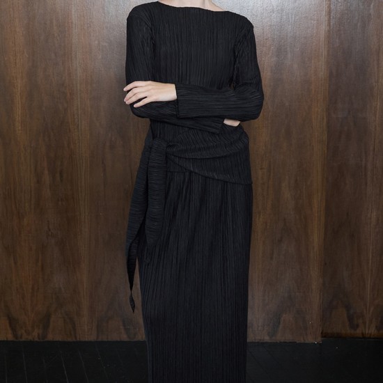 Pleated layer Set_Black