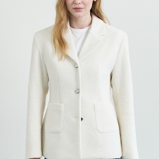 Frame Tweed Jacket_Ivory