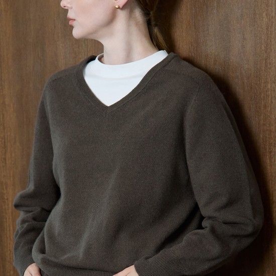 Soft Touch V Knit_Brown