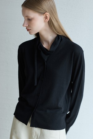 Tie Two-way Cardigan_Black