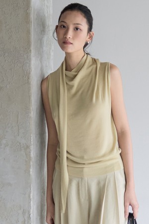 TIe Sleeveless Knit_Beige