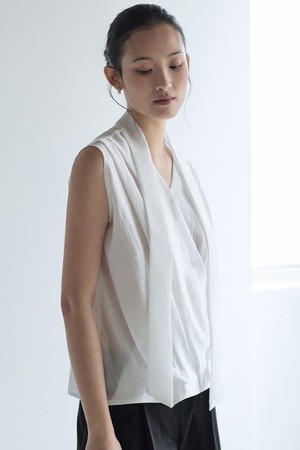 Flow Scarf Blouse_Ivory