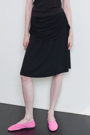 Layer Jersey Skirt Black