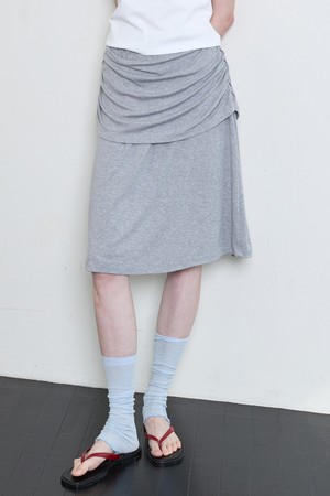 Layer Jersey Skirt Gray