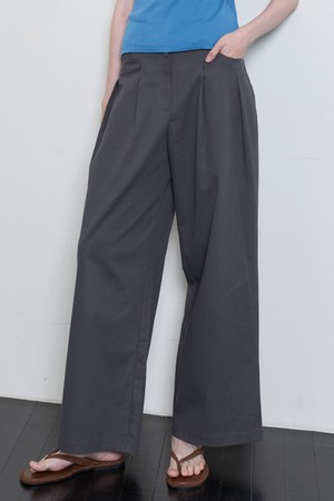 Pleat Pants Charcoal