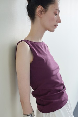 Flux Boatneck Sleeveless Plum
