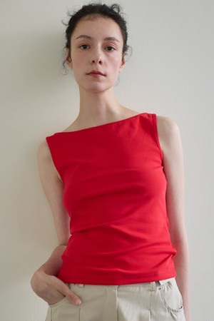 Flux Boatneck Sleeveless Red