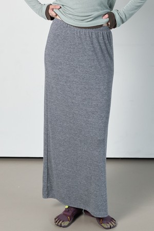 Mute Long Skirt Mealange Gray