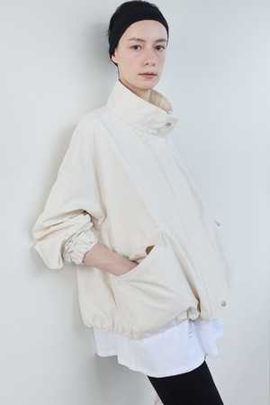 Gathered Blouson Light Beige