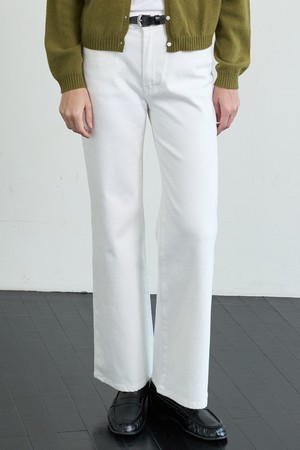 Slim Straight Denim_White