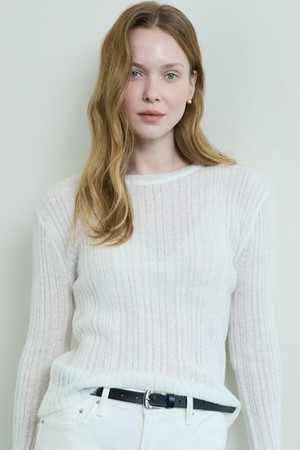 Light Rib Knit_Ivory