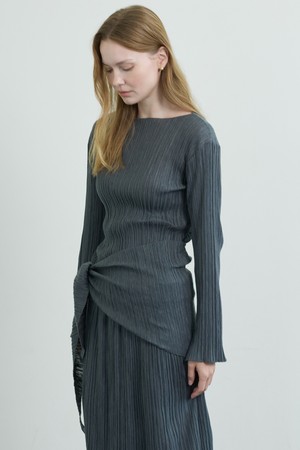 Pleated layer Set_Charcoal