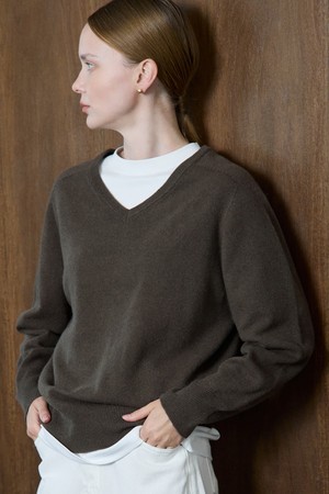 Soft Touch V Knit_Brown