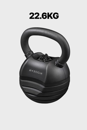 바이줌 22.6kg 5단 무게조절 케틀벨 스윙 컨피티션 케틀벨 홈트 홈짐_BLACK-a