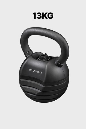 바이줌 13kg 5단 무게조절 케틀벨 스윙 컨피티션 홈트 홈짐 가정용 운동 기구_BLACK-a