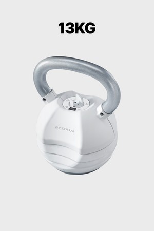 바이줌 13kg 5단 무게조절 케틀벨 스윙 컨피티션 홈트 홈짐 가정용 운동 기구_WHITE-a