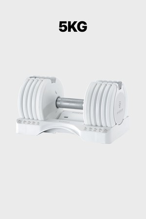 바이줌 5kg 5단 무게조절 덤벨 아령 홈트 홈짐 가정용 운동 기구_WHITE-a