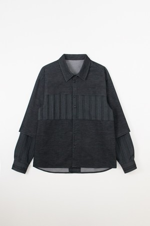 Two-Fabric Shirt_____black