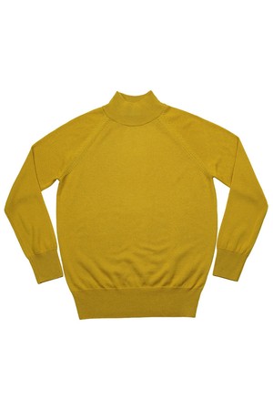 Extrafine Merino Wool Mock-neck (Mustard)