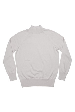 Extrafine Merino Wool Mock-neck (Oatmeal)