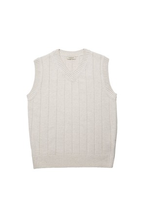 Reverse Wool Knit Vest (Ivory)