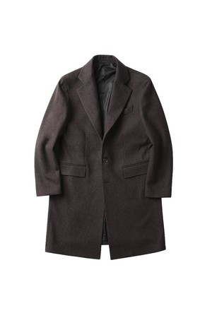 Wool Single Chester Coat (Brown)